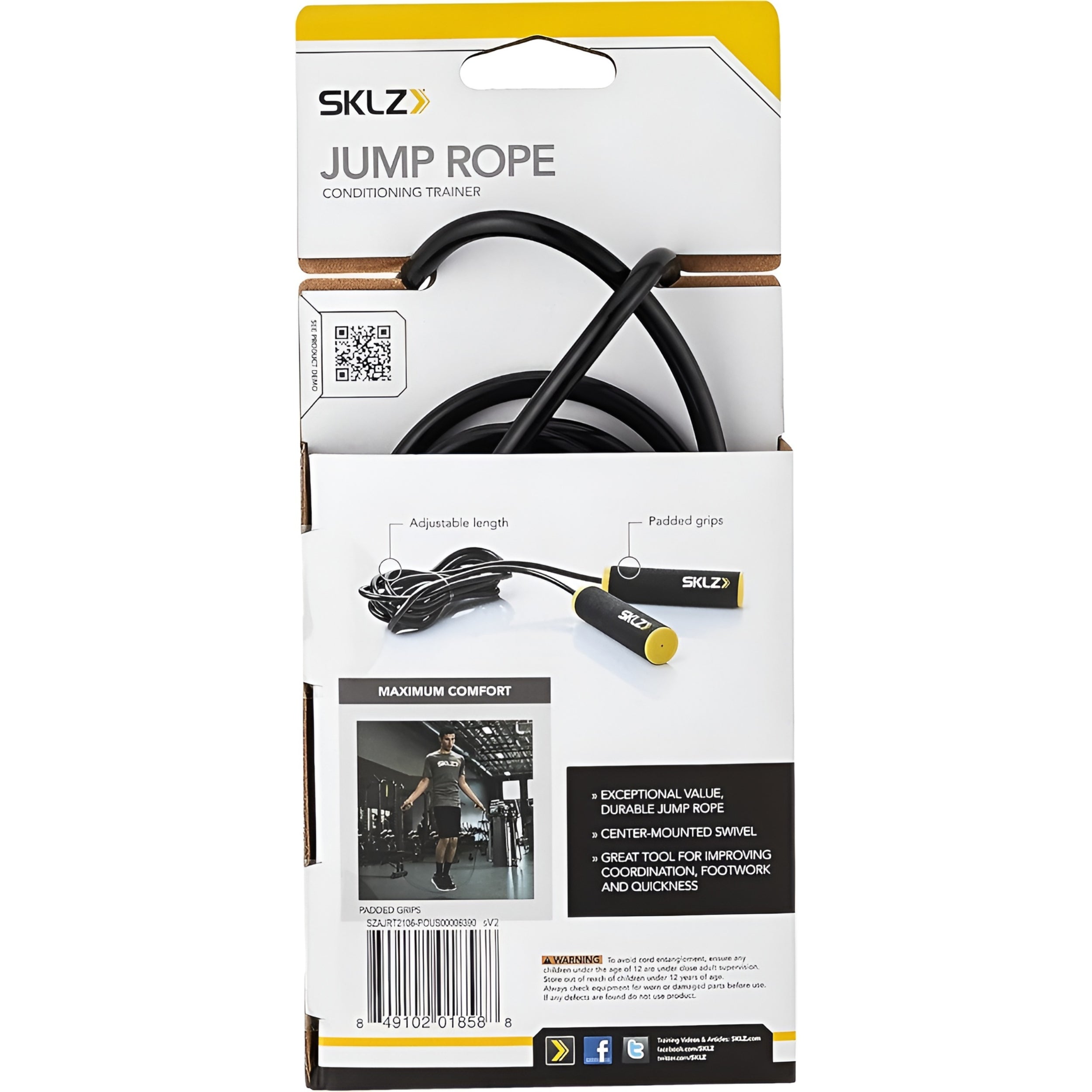 SKLZ JUMP ROPE ADJUSTABLE WITH PADDED GRIPS