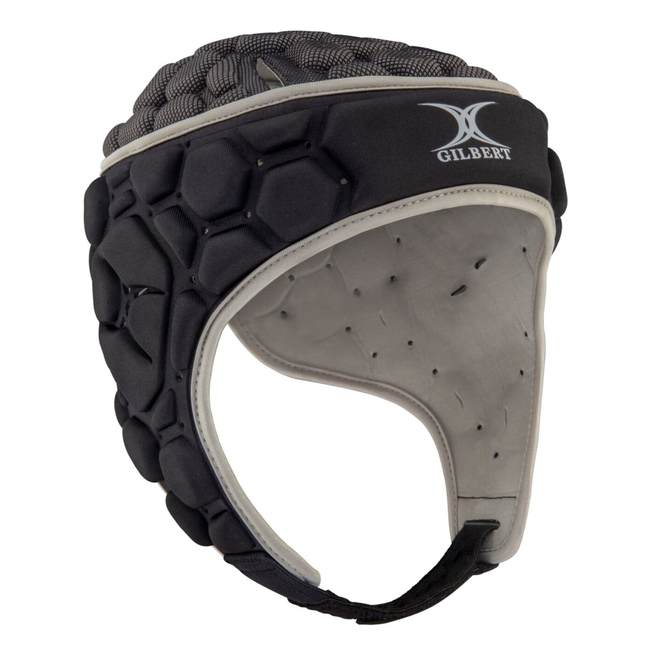 GILBERT HEADGUARD RUGBY FALCON 200 SNR BLK/SLV